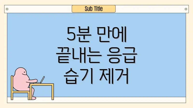 5분 만에 끝내는 응급 습기 제거