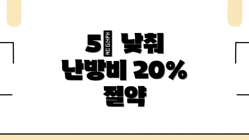 5℃ 낮춰 난방비 20% 절약