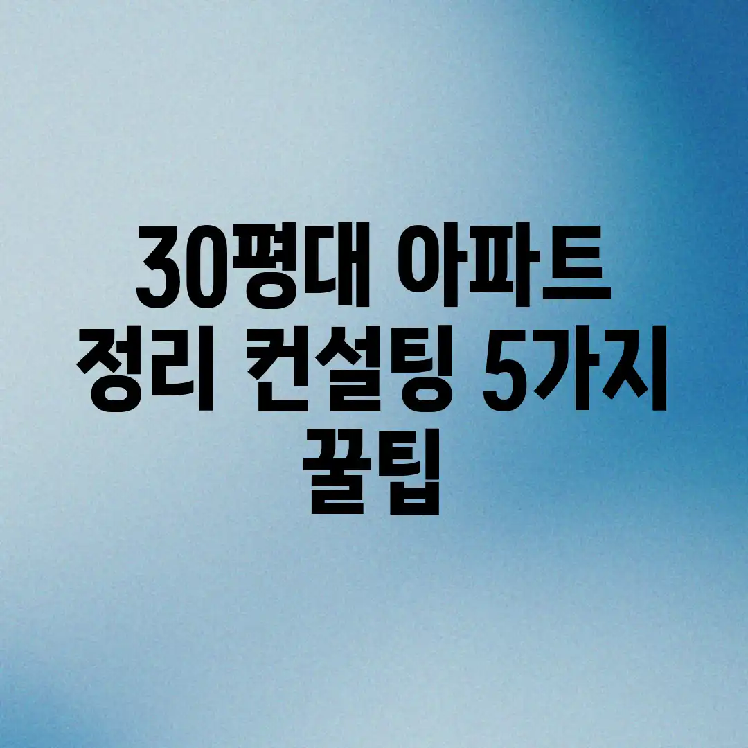 30평대 아파트 정리 컨설팅 5가지 꿀팁 30평대 아파트 정리 컨설팅 5가지 꿀팁