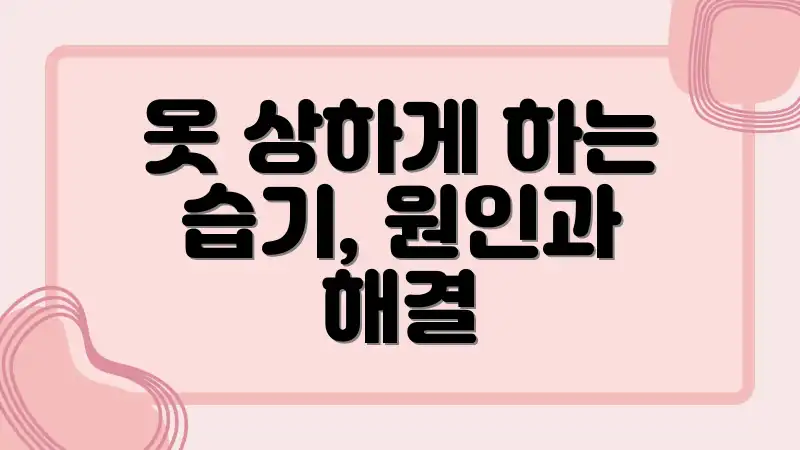 옷 상하게 하는 습기, 원인과 해결