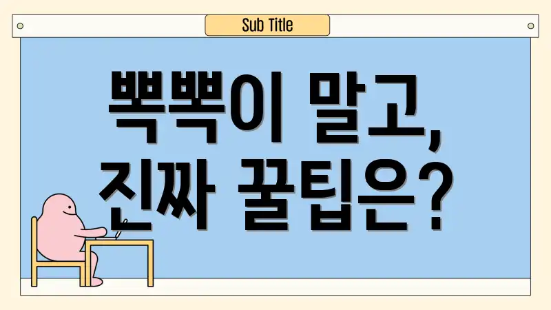 뽁뽁이 말고, 진짜 꿀팁은?