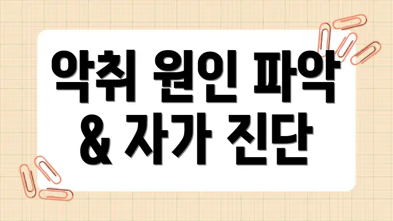 악취 원인 파악 & 자가 진단