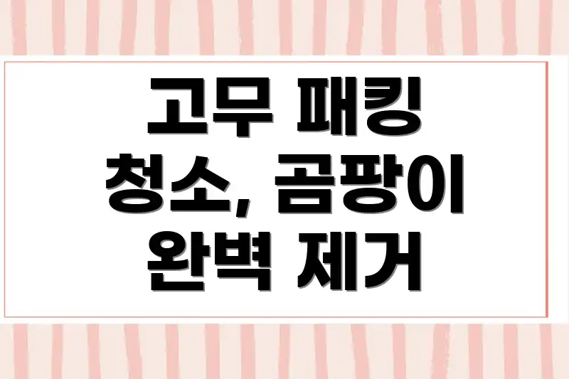 고무 패킹 청소, 곰팡이 완벽 제거