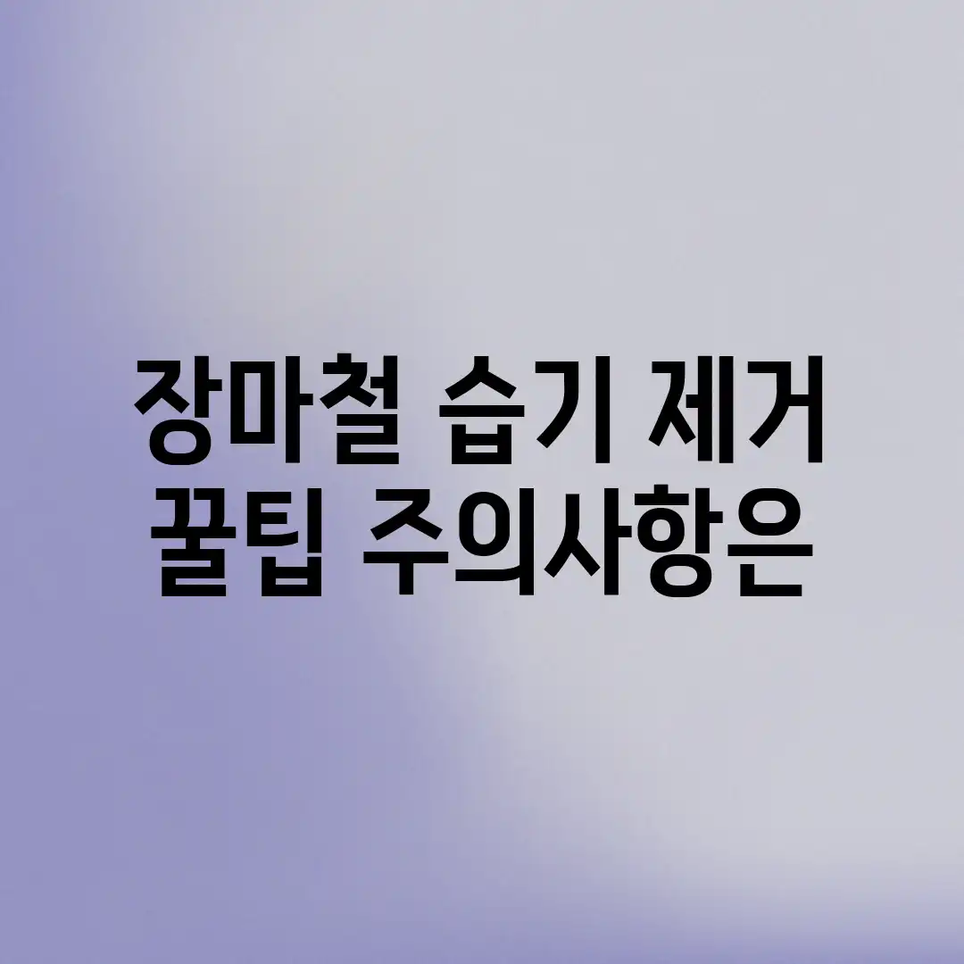 장마철 습기 제거, 꿀팁 주의사항은? 장마철 습기 제거, 꿀팁 주의사항은?