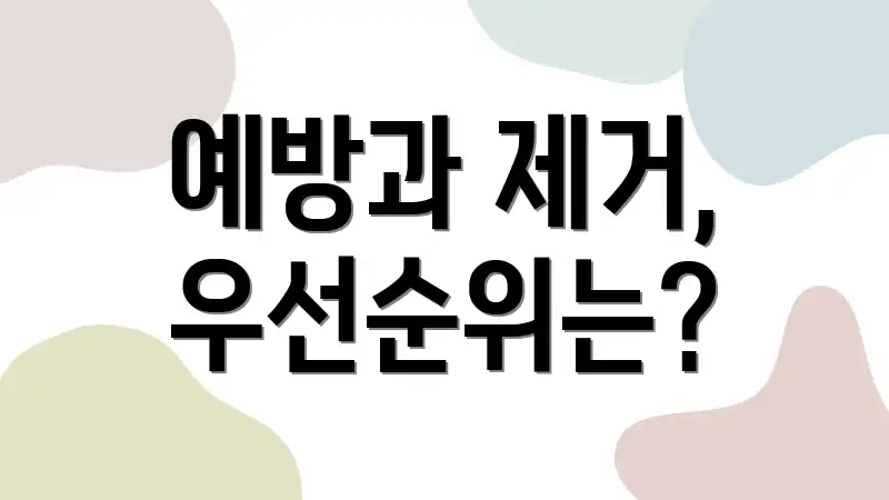 예방과 제거, 우선순위는?
