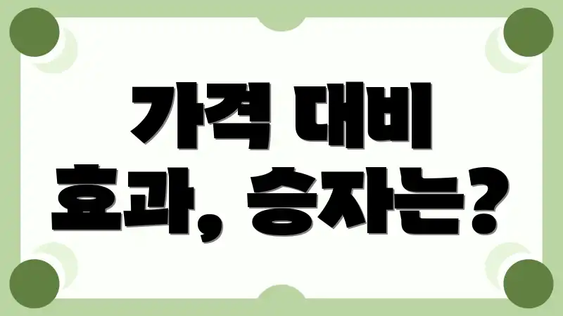 가격 대비 효과, 승자는?