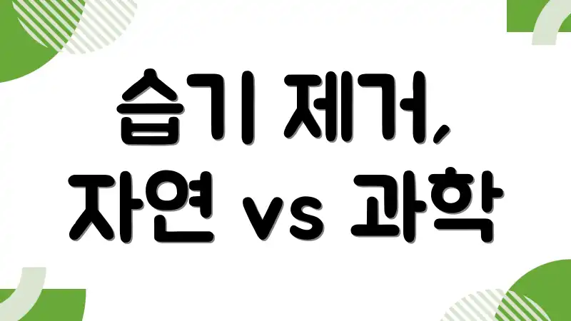 습기 제거, 자연 vs 과학