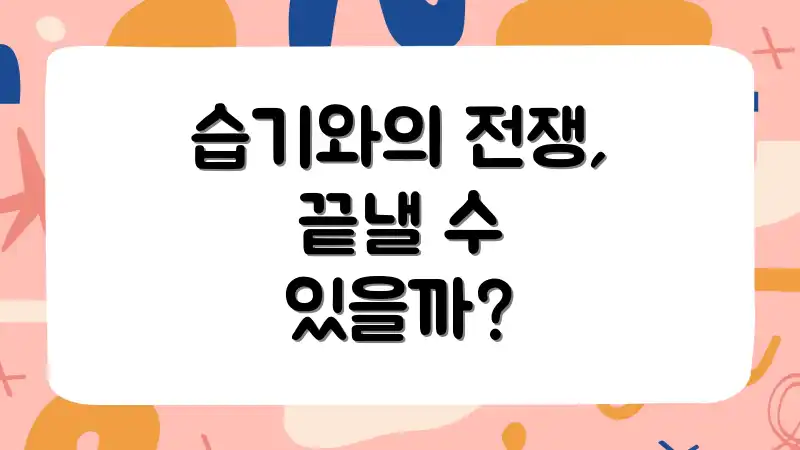 습기와의 전쟁, 끝낼 수 있을까?
