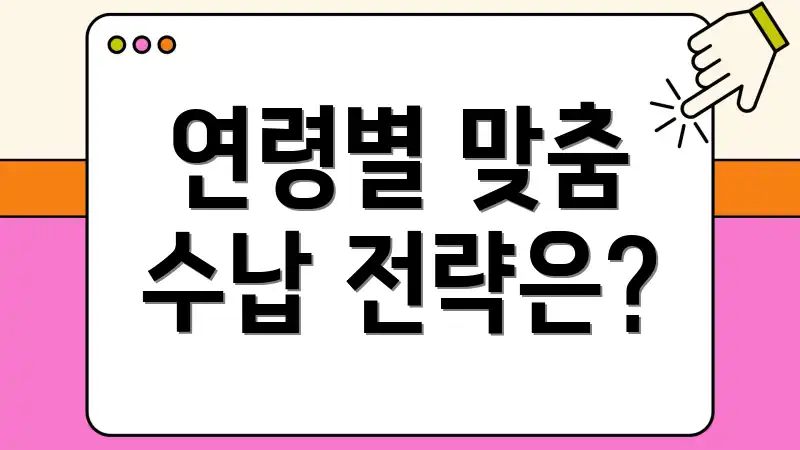 연령별 맞춤 수납 전략은?