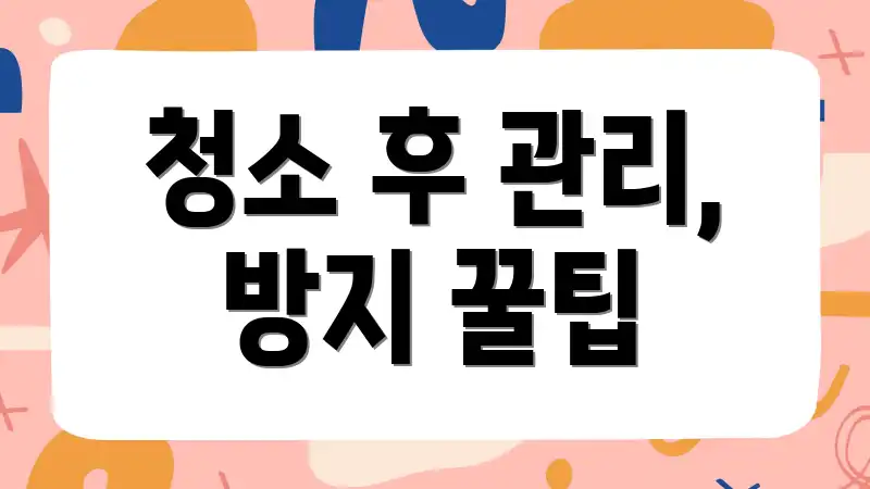 청소 후 관리, 방지 꿀팁