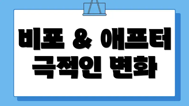 비포 & 애프터 극적인 변화