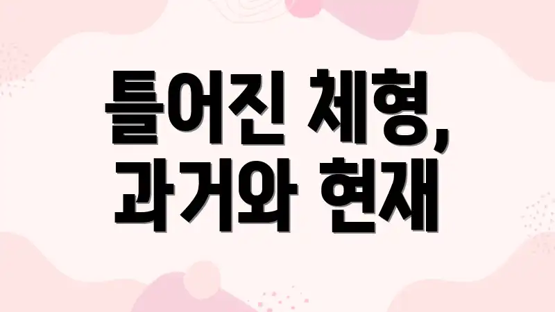 틀어진 체형, 과거와 현재